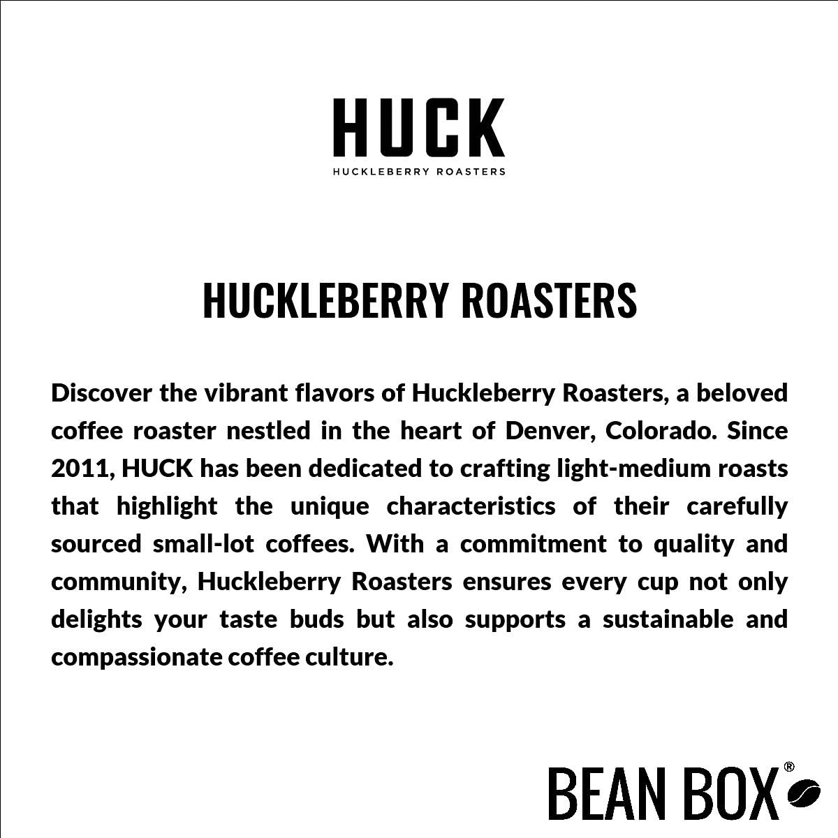 Sound and Vision Blend - Roasted by Huckleberry Roasters - Whole Bean Coffee - 12 Ounce Bag