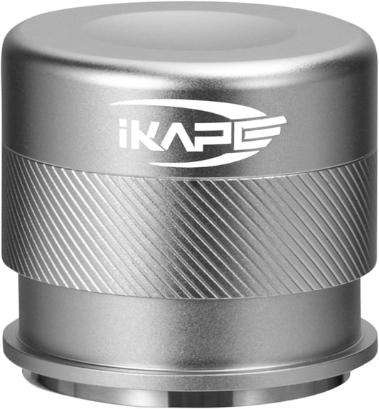 IKAPE Coffee Products, 58MM Espresso Tamper, Premium Barista Coffee Calibrated Tamper with Spring Loaded, 100% Stainless Steel Tamper Compatible with All 58MM Bottomless Portafilter (Silver)