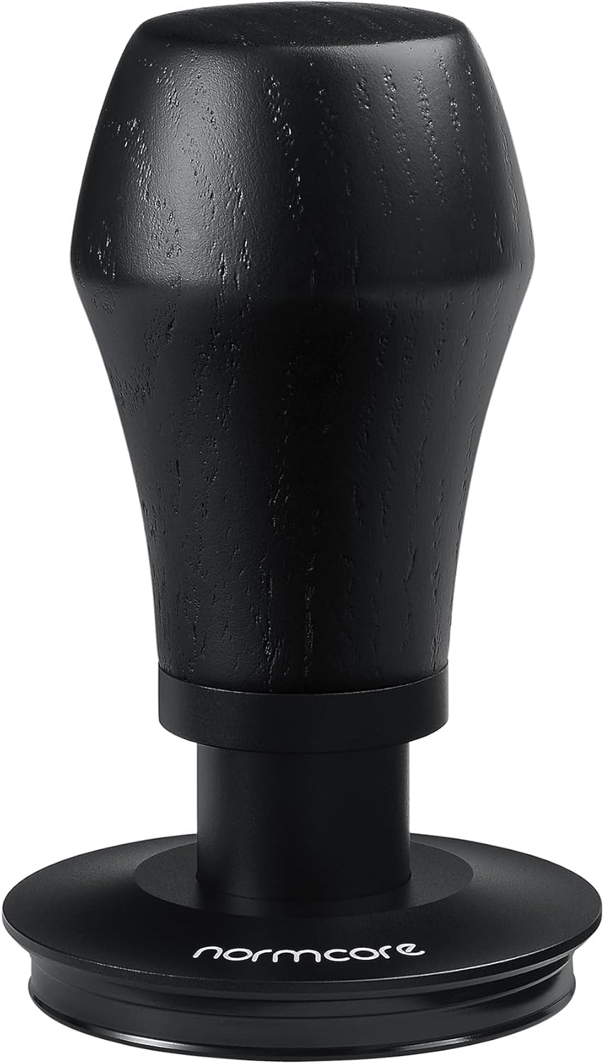 Normcore 53.3mm Espresso Coffee Tamper V4 - Spring Loaded Tamper With Titanium PVD Coating Ripple Base -15lb / 25lb / 30lbs Replacement Springs, Genuine Black Oak Wood Handle