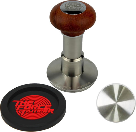 The Force Tamper Automatic Impact Coffee Tamper Standard Set Wood Handle (Jelly, 53.50mm)