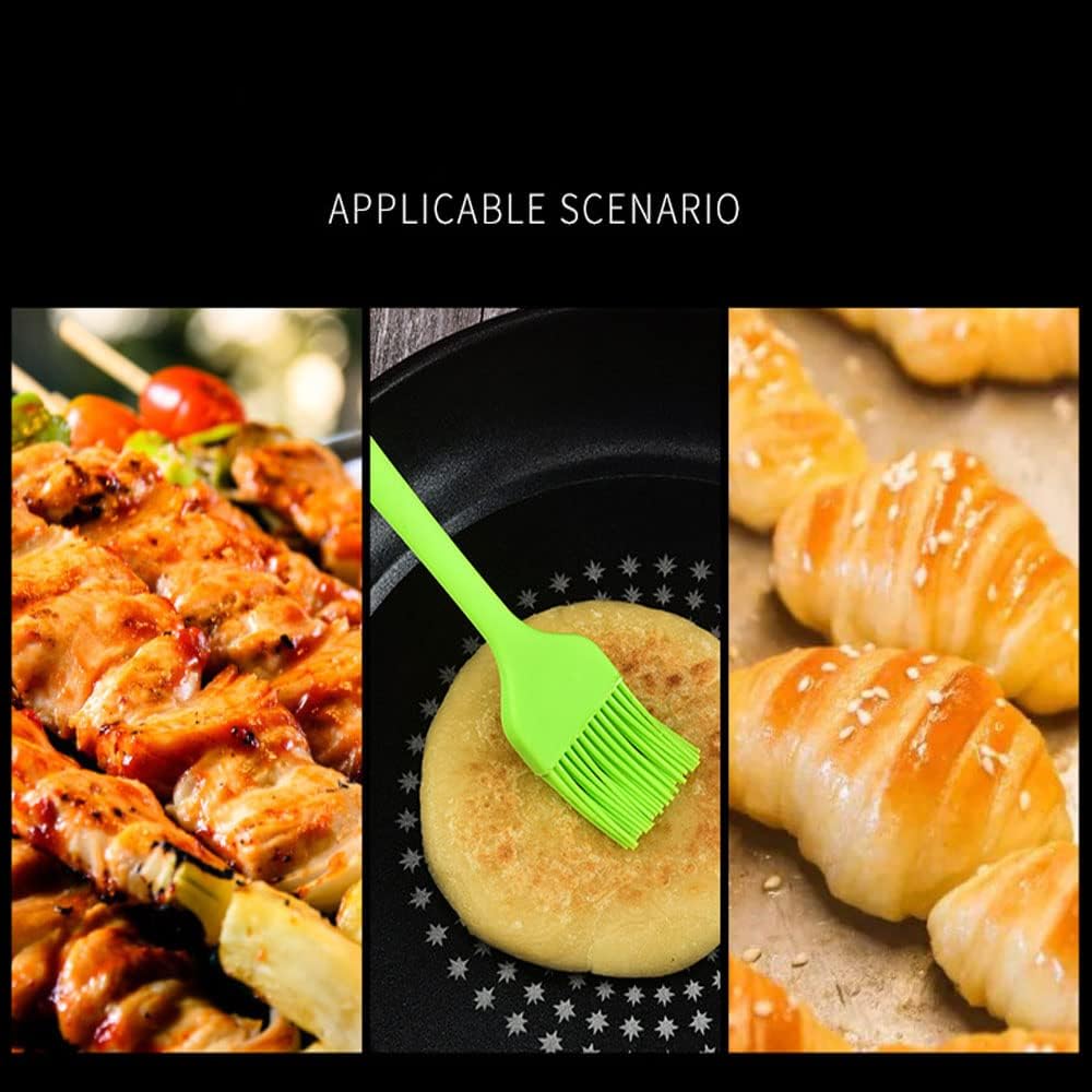 Silicone brush, Oil Brush for BBQ Kitchen Cooking Baking and Grilling (2 PCS,blue)
