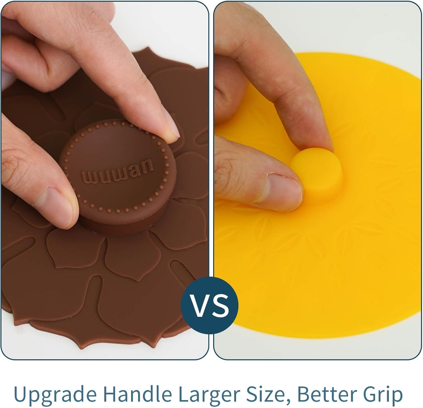 Silicone Cup Covers 4.1 Inch Reusable Silicone Mug and Cup Lids Suction Seal Lid Caps to Keep Drink Warm or Cold for Steeping Coffee Tea And Drink Cover (wuwan flower 3pcs, 3)