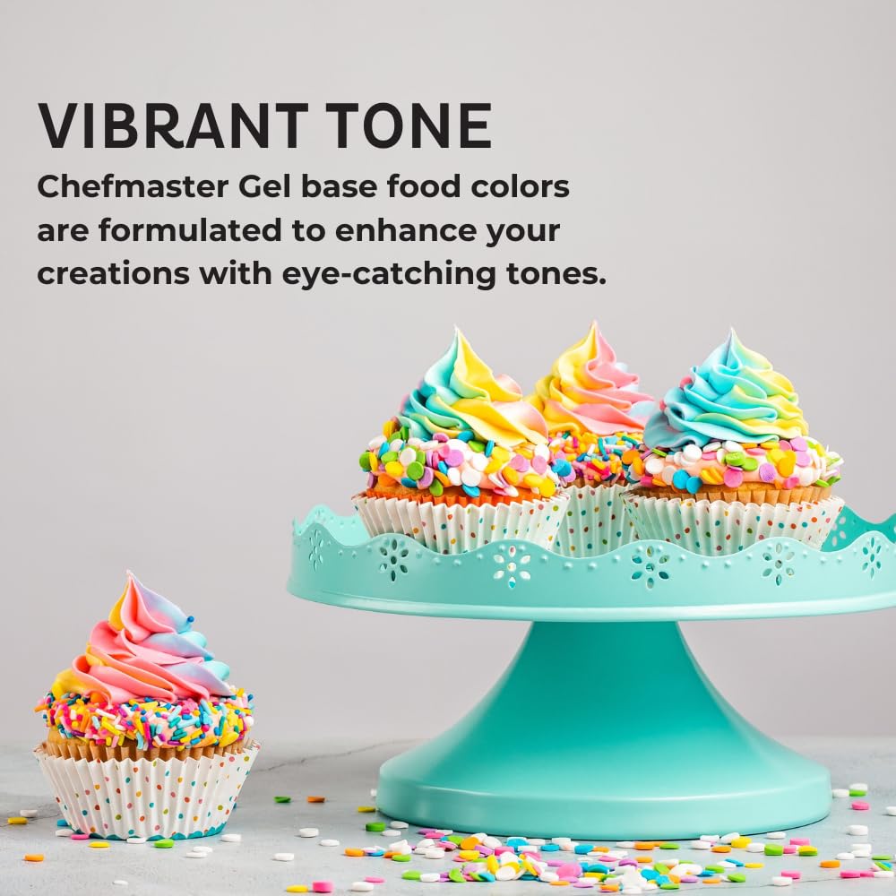 Chefmaster Royal Blue Gel Food Coloring | Vibrant Color | Professional-Grade Dye for Icing, Frosting, Fondant | Baking & Decorating | Fade-Resistant | Easy-to-Use | Made in USA | 20 oz