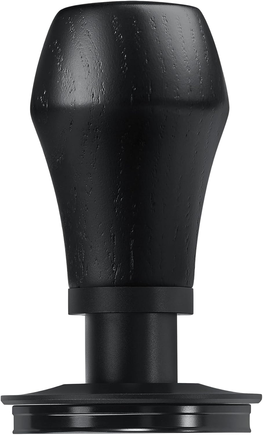 Normcore 53.3mm Espresso Coffee Tamper V4 - Spring Loaded Tamper With Titanium PVD Coating Ripple Base -15lb / 25lb / 30lbs Replacement Springs, Genuine Black Oak Wood Handle