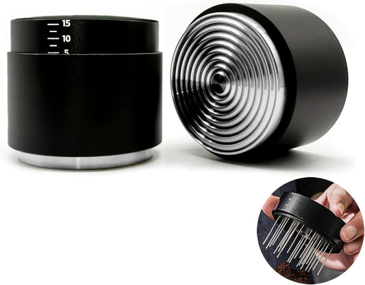 58MM Espresso Tools - Professional WDT Tool, Coffee Distributor & Tamper with 3-in-1 Design, 304 Stainless Steel Barista Essentials for Home Coffee Brewing, Beginner-Friendly Accessories