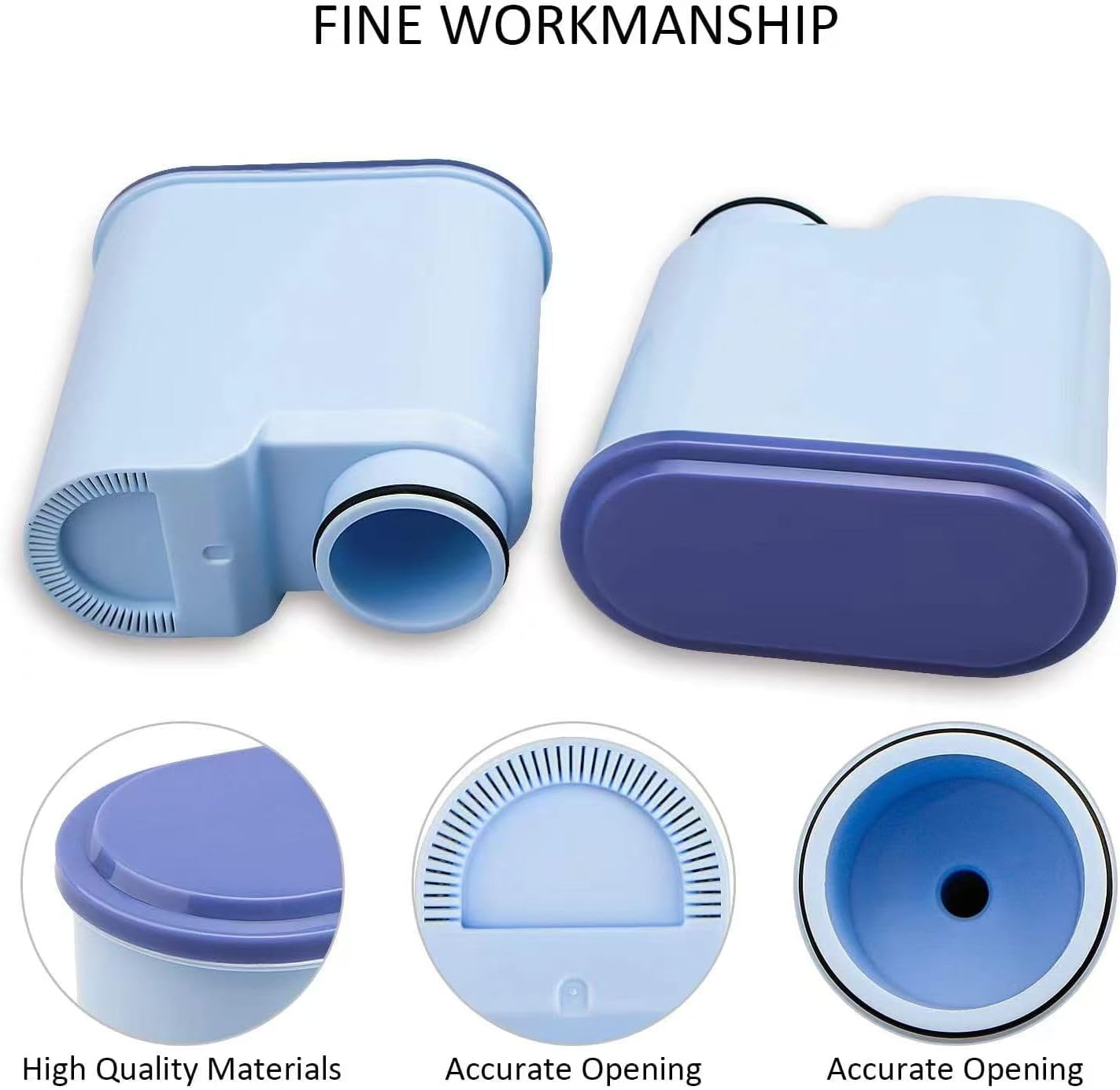 AquaClean Compatible Water Filters (2-Pack) & Descaling Liquid (250ml x 2) - Replacement for Philips Coffee Machines (4)