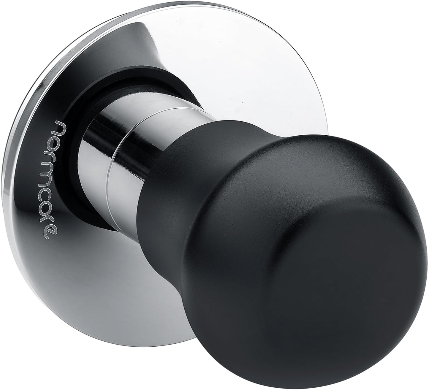 Normcore 58mm Coffee Tamper V4.1 Mini, Spring-Loaded with Click Feedback, Compatible with 58mm Espresso Machines Portafilter, Anodized Aluminum Handle and Silcone Stand, Black