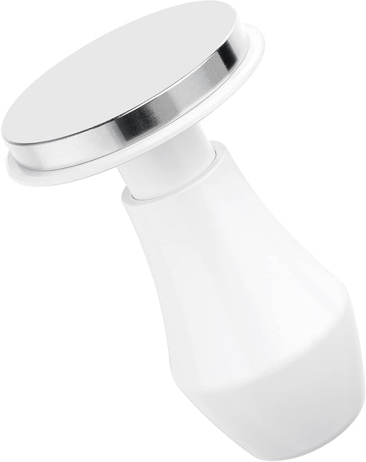 Normcore 53.3mm Espresso Coffee Tamper V4.1, Spring Loaded Tamper With Stainless Steel Flat Base15lb / 25lb / 30lbs Replacement Springs, Anodized Aluminum Stand, White