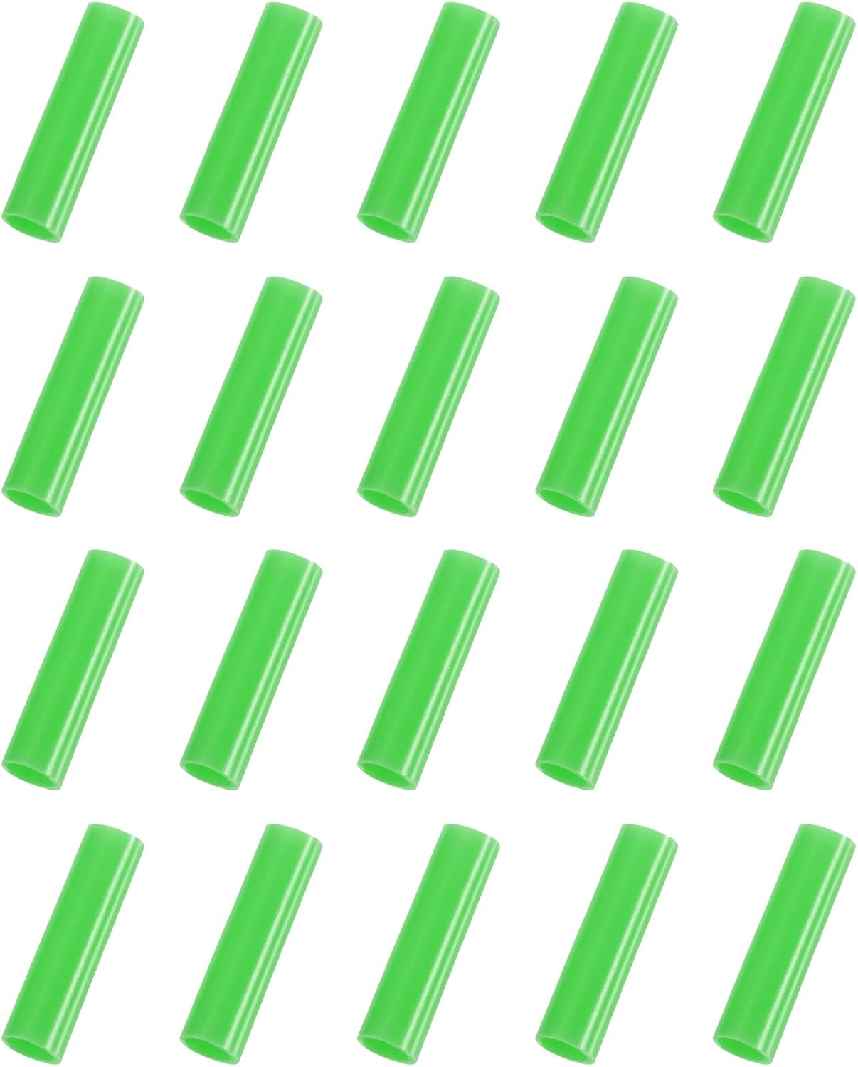 uxcell 20Pcs Silicone Straw Tips, Metal Straw Covers, Soft Reusable Straws Tips Fit for 8mm/0.31" OD Stainless Steel Straws (Green)