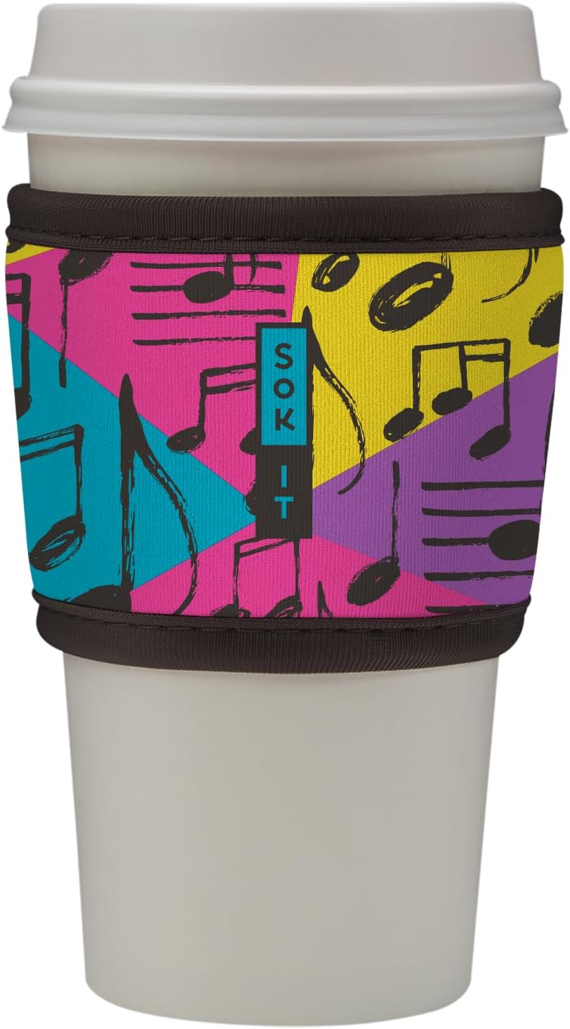 Sok It HotSok Coffee & Tea Reusable Insulated Neoprene Cup Sleeve (Music to My Ears)