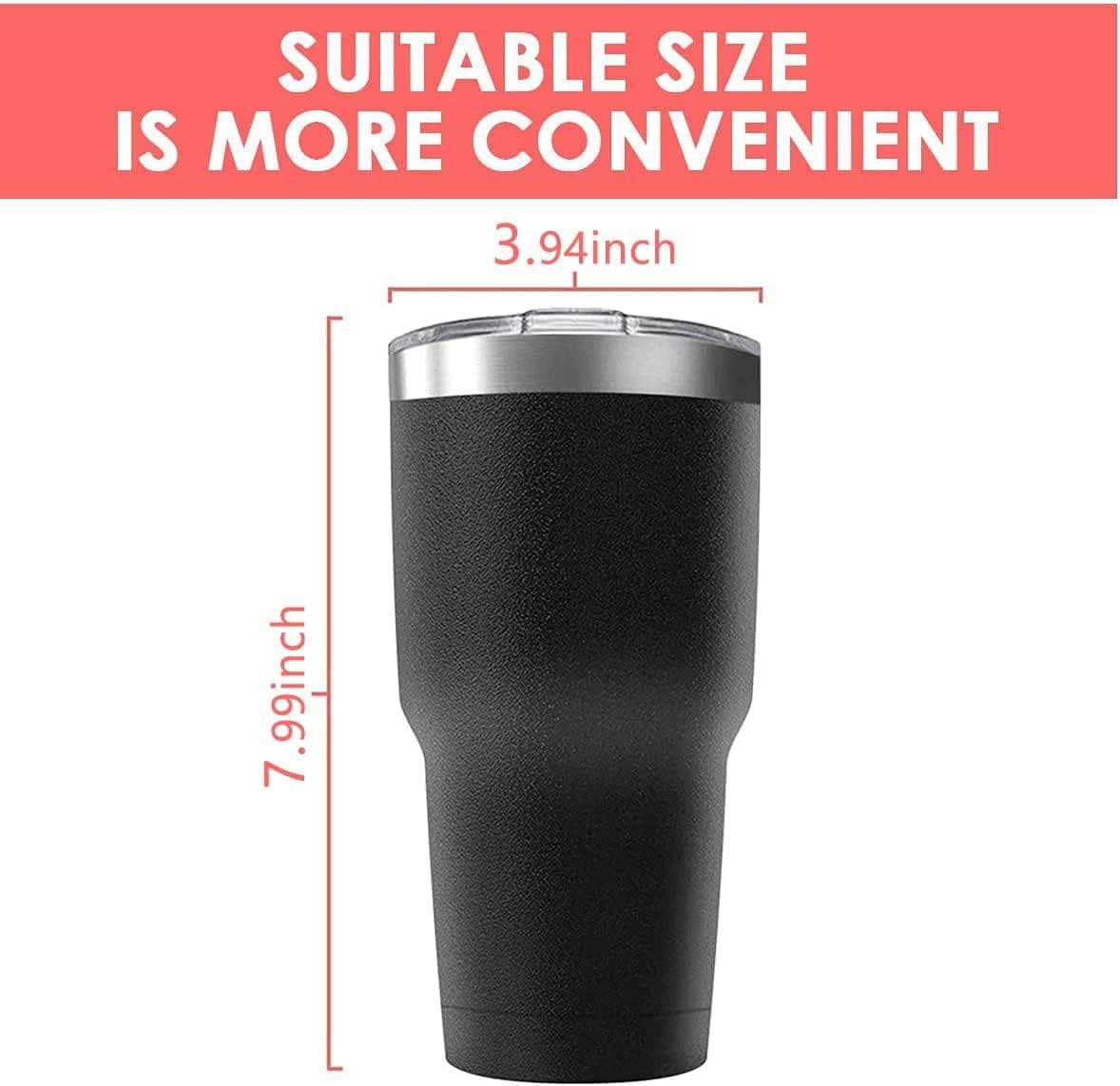 30oz Stainless Steel Travel Mug with Lid, 12 Pack Double Wall Vacuum Insulated Bulk Tumbler, Powder Coated Coffee Cup Suitable for Vehicle Cup Holders (White)