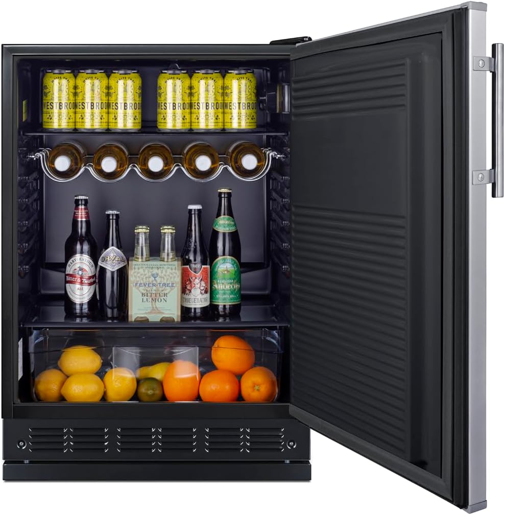 Summit 24" Nitro Cold Brew/Cold Brew Kegerator, Combination Dual Tap Kit, Stainless Steel- SBC7BRSCM2