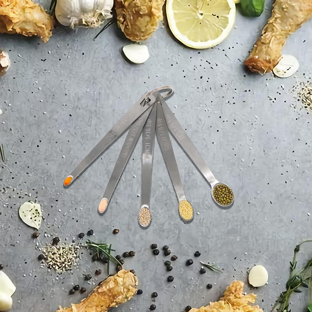 2PCS 1/5 Teaspoon(1/5tsp, 1ml) Single Tiny Measuring Spoon, Small Individual Stainless Steel Measure Spoons Only