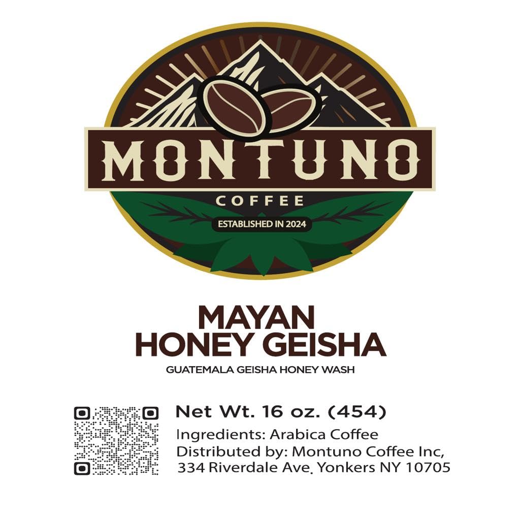 Mayan Honey Geisha Coffee, Single Origin Guatemala, High Altitude 4000ft, Wine-Like Profile, French Press (Coarse), 1 Lb