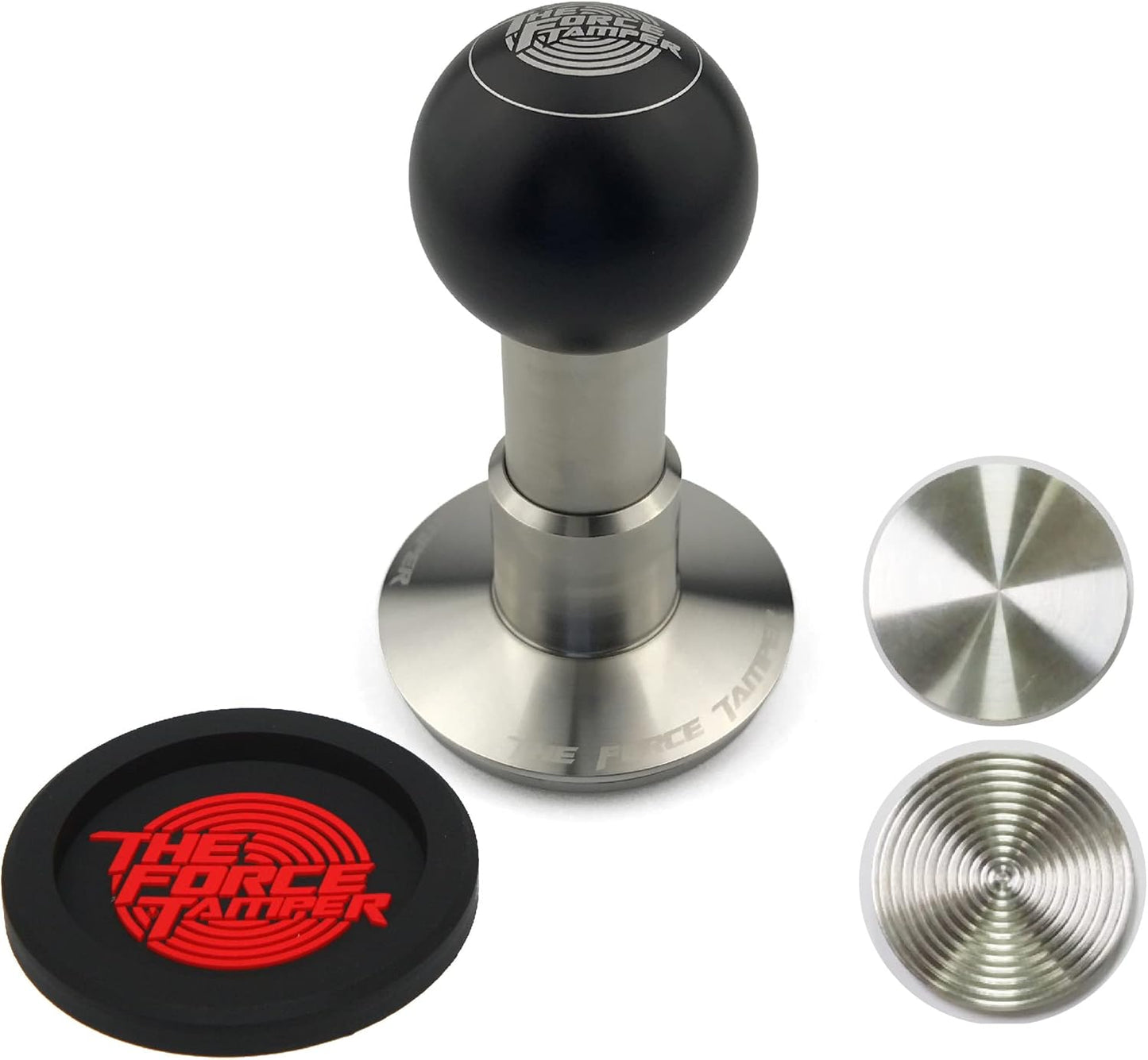 The Force Tamper Automatic Impact Coffee Tamper Adjustable Const Pressure and Autoleveling Extend Set New (Ball, 54.00mm)