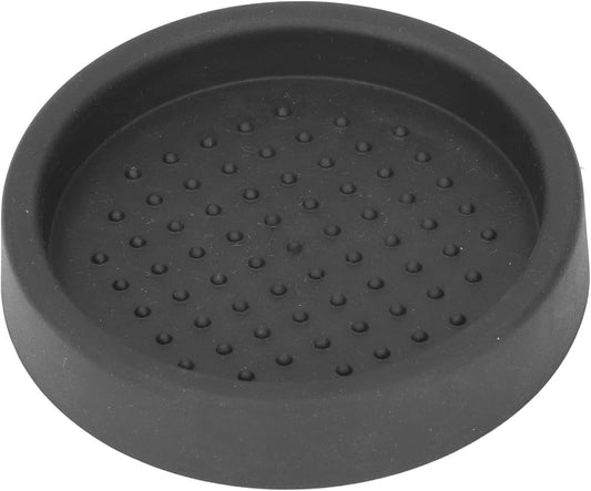 Tamper Mat, 3in Food Grade Silicone Coffee Tamper Mat Compact Anti Slip Round Single Hole Coffee Powder Pressing Pad for Cafe Household(Black)