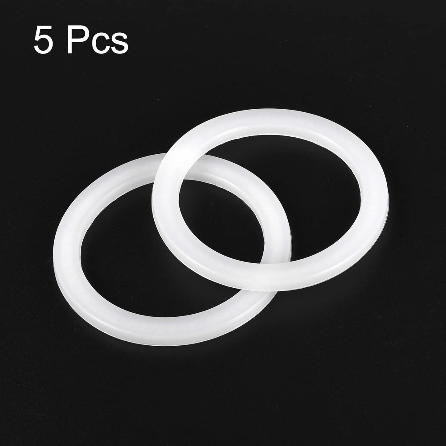 MECCANIXITY Gasket Seal Coffee Maker White Silicone Ring Replacement 50x64x4mm for 4-Cup Aluminium Coffee Pot, Pack of 5