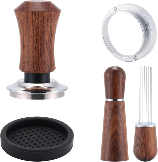 53.5mm Espresso Accessories Kit,Spring Loaded Calibrated Espresso Tamper,Wdt Tool Espresso & Dosing Funnel Set,Coffee Tamper Espresso Machine Accessories For 53.5 mm Portafilter Barista Tools