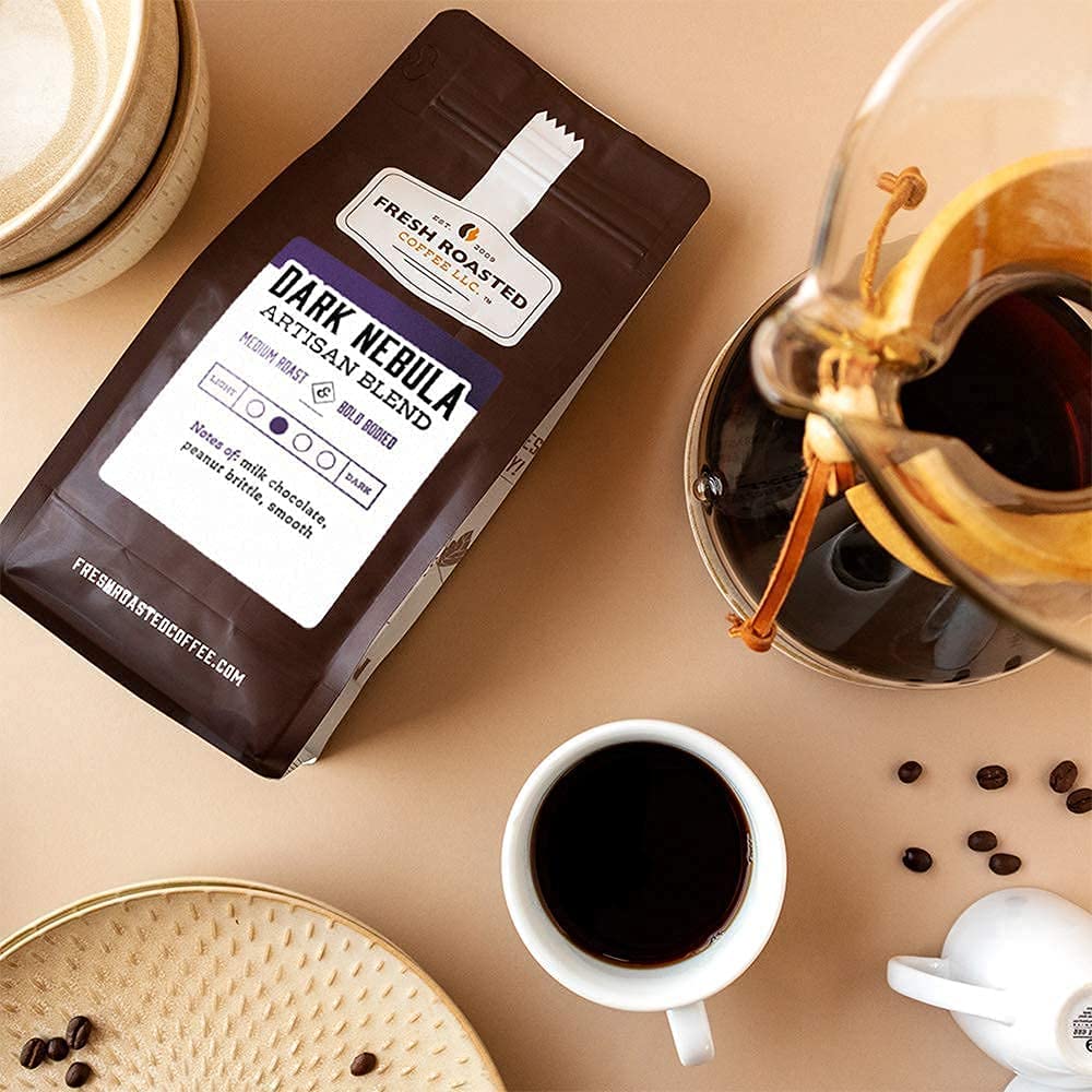Fresh Roasted Coffee, Dark Nebula, 2 lb (32 oz), Medium Roast, Kosher, Ground