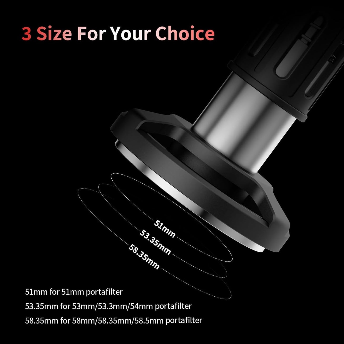 MHW-3BOMBER Espresso Tamper, 51mm-Spring-Loaded Coffee Tamper with Sound Feedback, Barista 51mm Tamper for Breville, Tamper for Espresso Machine,Thread Base YU Series, T6146-OS