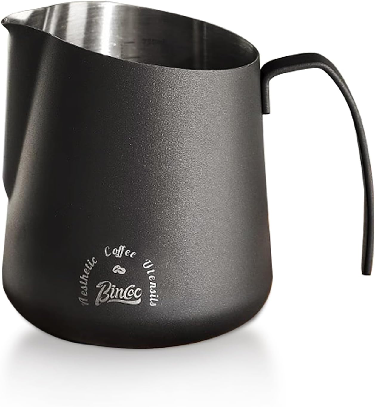 Milk Frothing Pitcher 750ML - Espresso Steaming Pitcher with Large Handle and V-Spout,Stainless Steel Milk Frothing Cup for Cappuccino, Latte Art,Coffee Machine Accessories