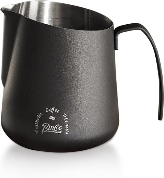 Milk Frothing Pitcher 750ML - Espresso Steaming Pitcher with Large Handle and V-Spout,Stainless Steel Milk Frothing Cup for Cappuccino, Latte Art,Coffee Machine Accessories