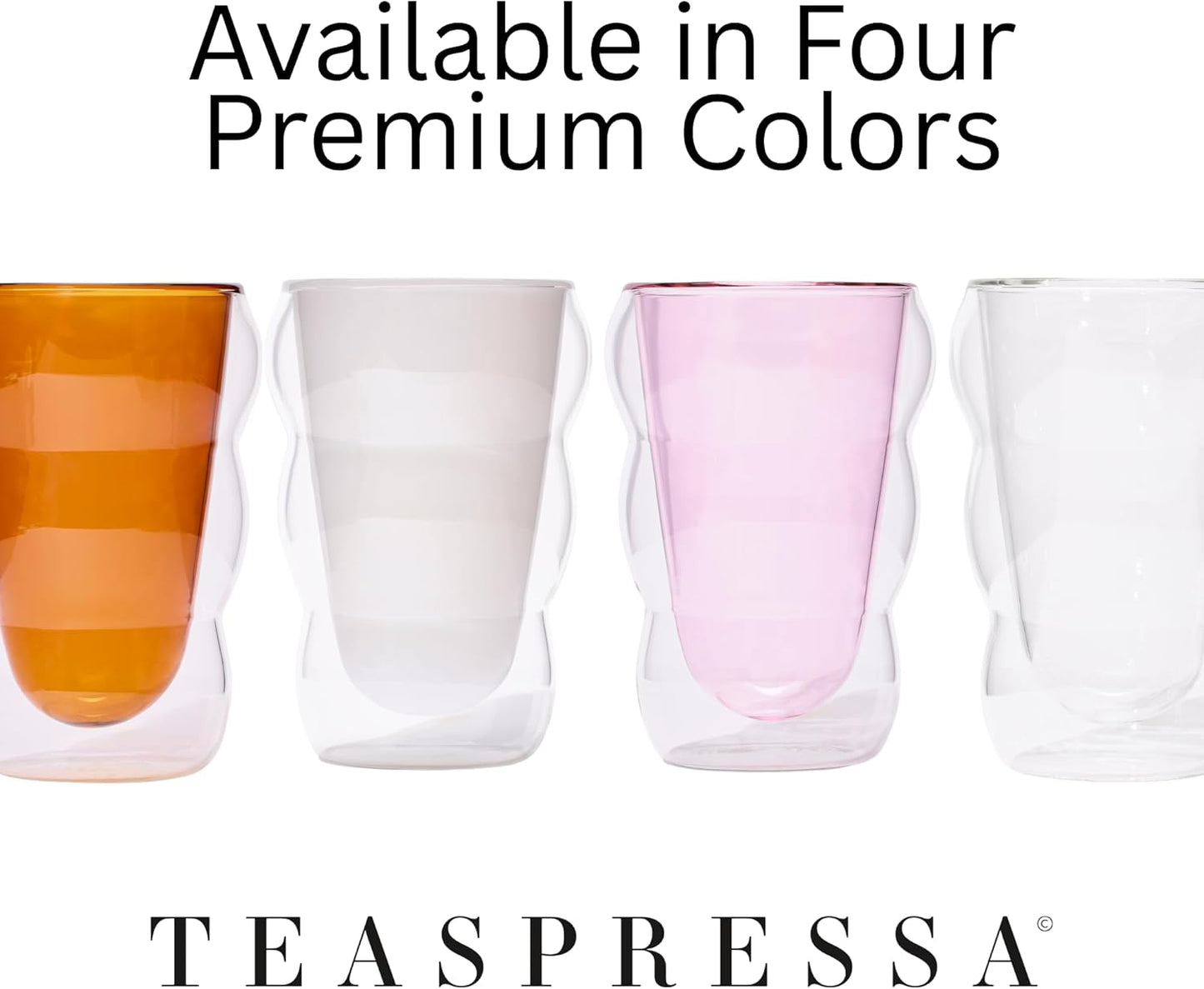 Glass Cloud cups 12 oz Double Wall Insulated Glass Cups - heat-resistant borosilicate glass -perfect for iced teas, lattes, and all your favorite sips (White)