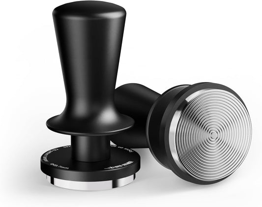 MHW-3BOMBER 49mm Espresso Tamper Tool, 2 spring loaded Coffee Tamper, Auto-Leveling Tamper without Tilting,49.7mm Ripple Tamper, T7117T