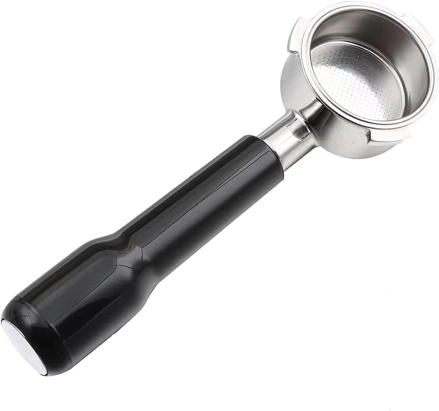 51mm 3 Ears Bottomless Portafilter for Delonghi Dedica EC680/EC685/EC785/EC820/EC850/EC860 SMEG Espresso Coffee Machine, Stainless Steel Basket Included ABS Handle Black