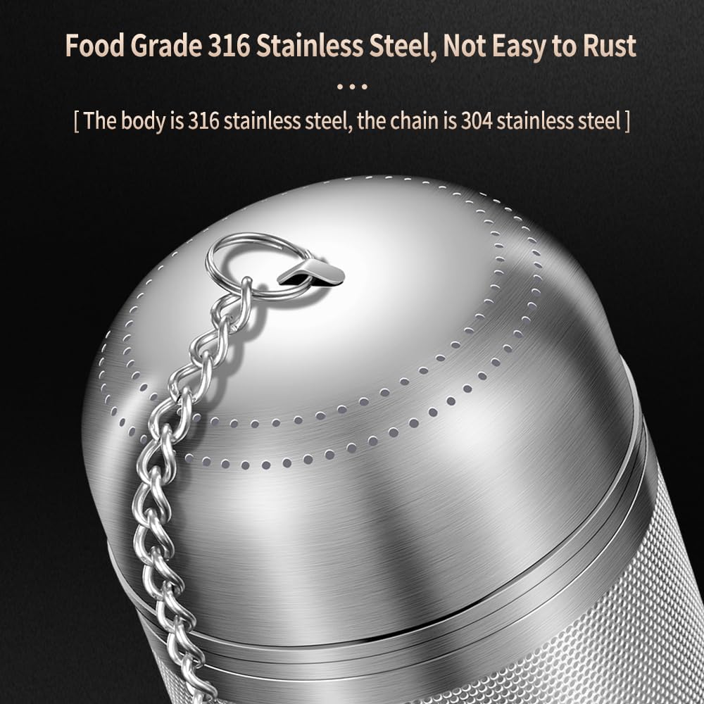 2 Pack 316 Stainless Steel Tea Infuser for Loose Tea, Tea Infuser for Cooking, Extra Fine Mesh Tea Strainers, Tea Strainers for Loose Tea (2 Pack - Small)