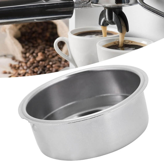 Kodily Stainless Steel Coffee Filter, 51mm Double Cup Pressurized Filter Basket, Espresso Filter Basket Coffee Machine Replacement Accessories for Portafilter Coffee Machine