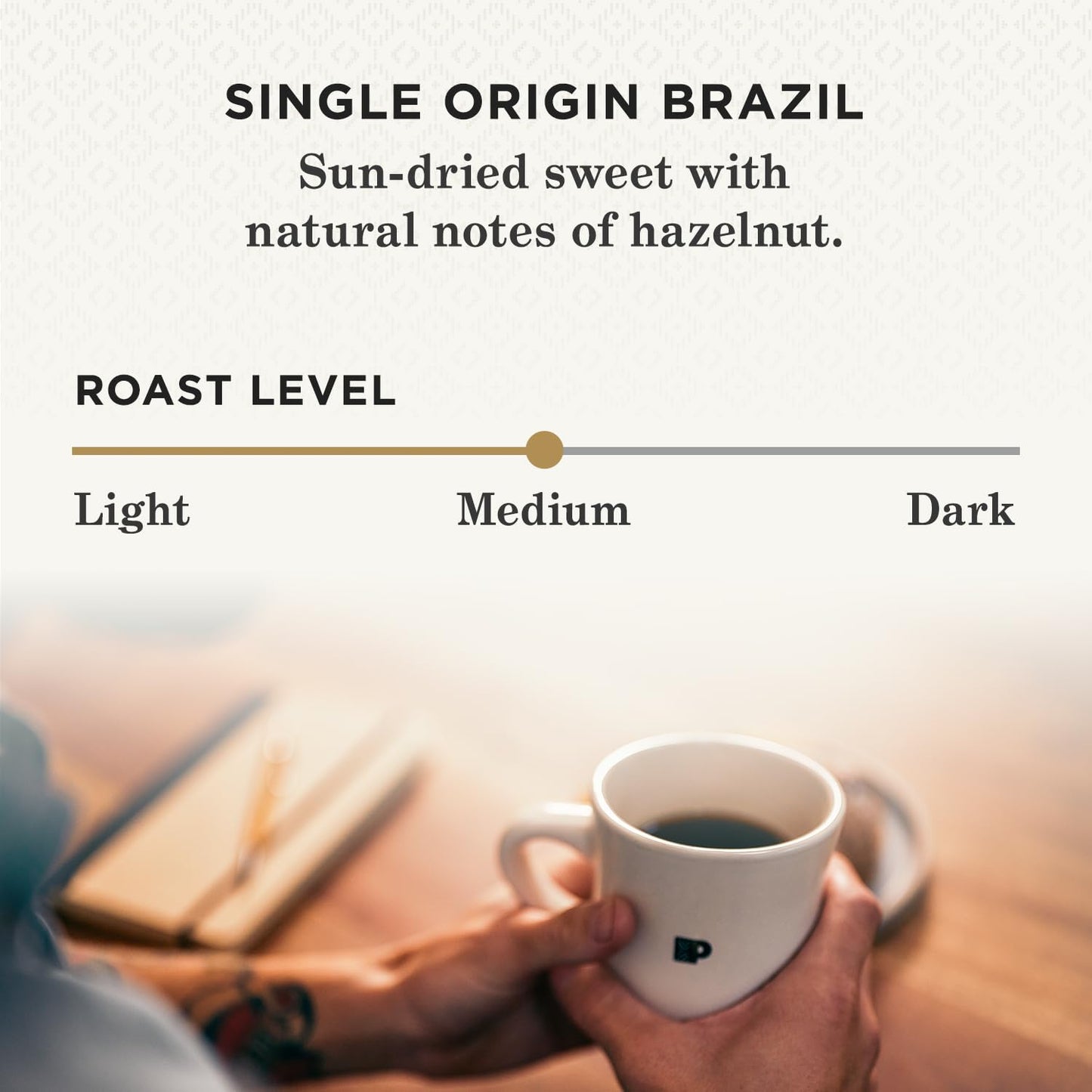 Peet's Coffee, Medium Roast Single Serve Coffee Pods - Single Origin Brazil 88 Count (4 Boxes of 22 Pods)