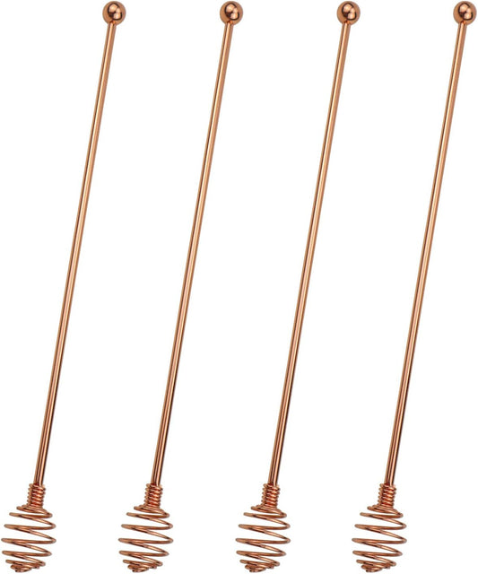 Specialty Spoons,BURLIHOME Stainless Steel Swizzle Sticks Mixing Spoon Spherical Stir Sticks For Coffee/Beverage/Cocktail/Hot Drink,Home Kitchen Party Supplies-4 Pieces.
