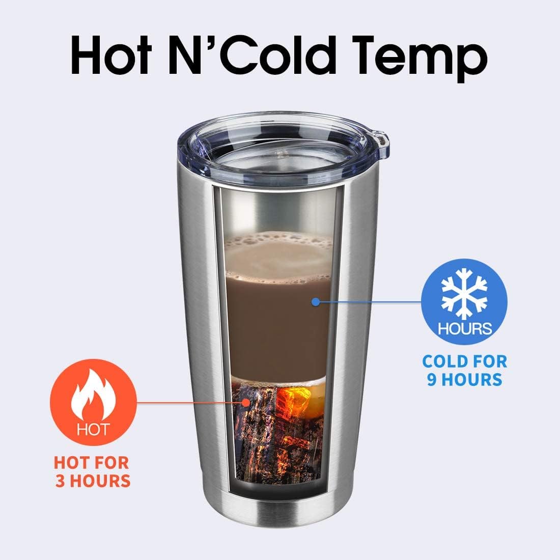 20oz Tumbler Stainless Steel Vacuum Insulated Mug with Lid, Double Wall Travel Mug, Durable Powder Coated Coffee Cup, Suitable for Ice Drinks and Hot Beverage (New Mix 12 pack)