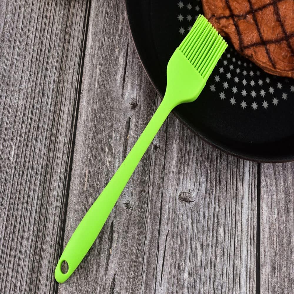 Silicone brush, Oil Brush for BBQ Kitchen Cooking Baking and Grilling (2 PCS,black)