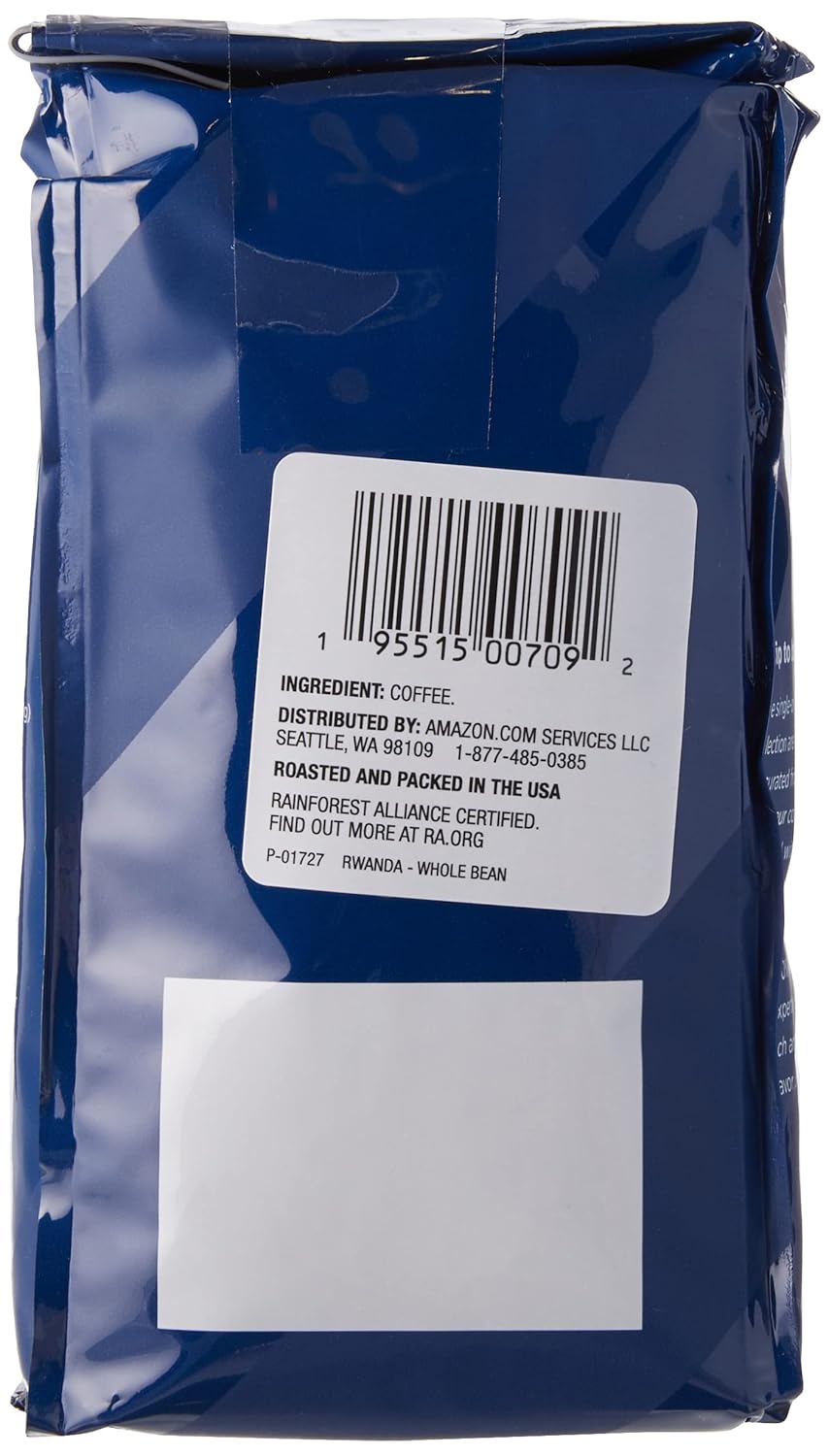 Amazon Fresh, Rwanda Whole Bean Coffee, Light Roast, 12 Ounce