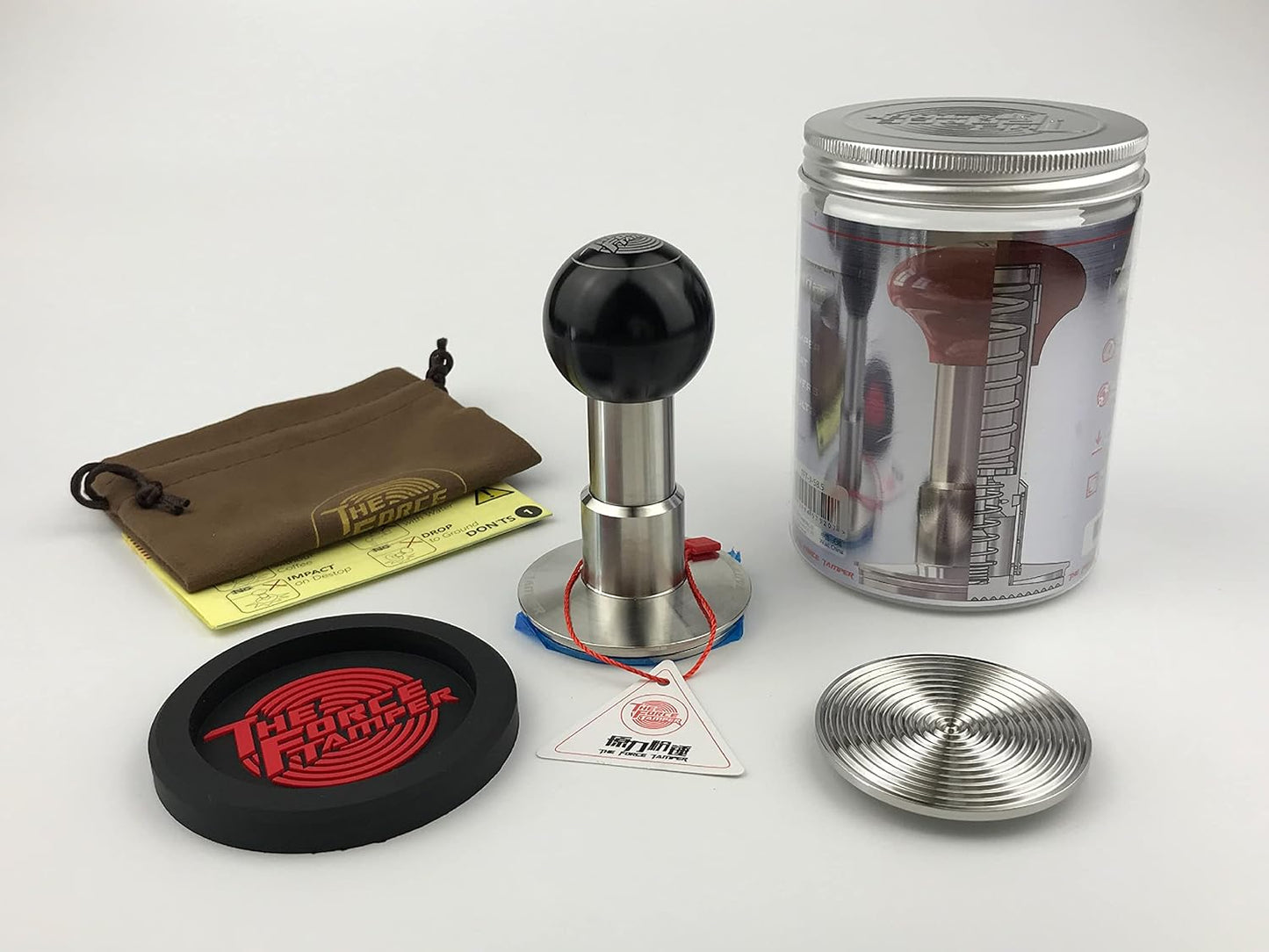 The Force Tamper Automatic Impact Coffee Tamper Adjustable Const Pressure and Autoleveling Extend Set New (Ball, 54.00mm)
