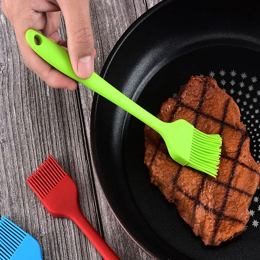 Silicone brush, Oil Brush for BBQ Kitchen Cooking Baking and Grilling (5 PCS,Blue)
