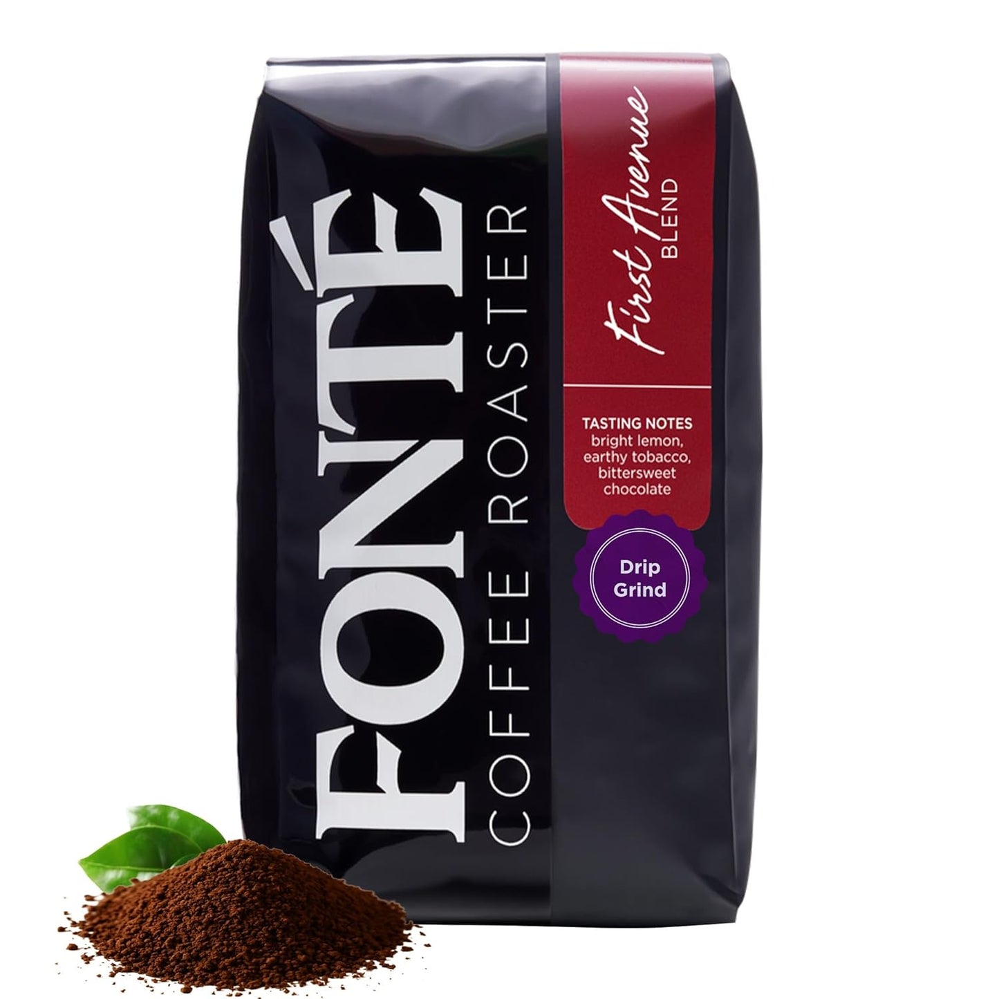 Fonte Coffee Roaster - Drip Coffee - Medium-Dark Fresh Roast - Roasted in Seattle - Single Origin - Bright Lemon, Earthy Peat, Bittersweet Chocolate - 12 oz - First Avenue