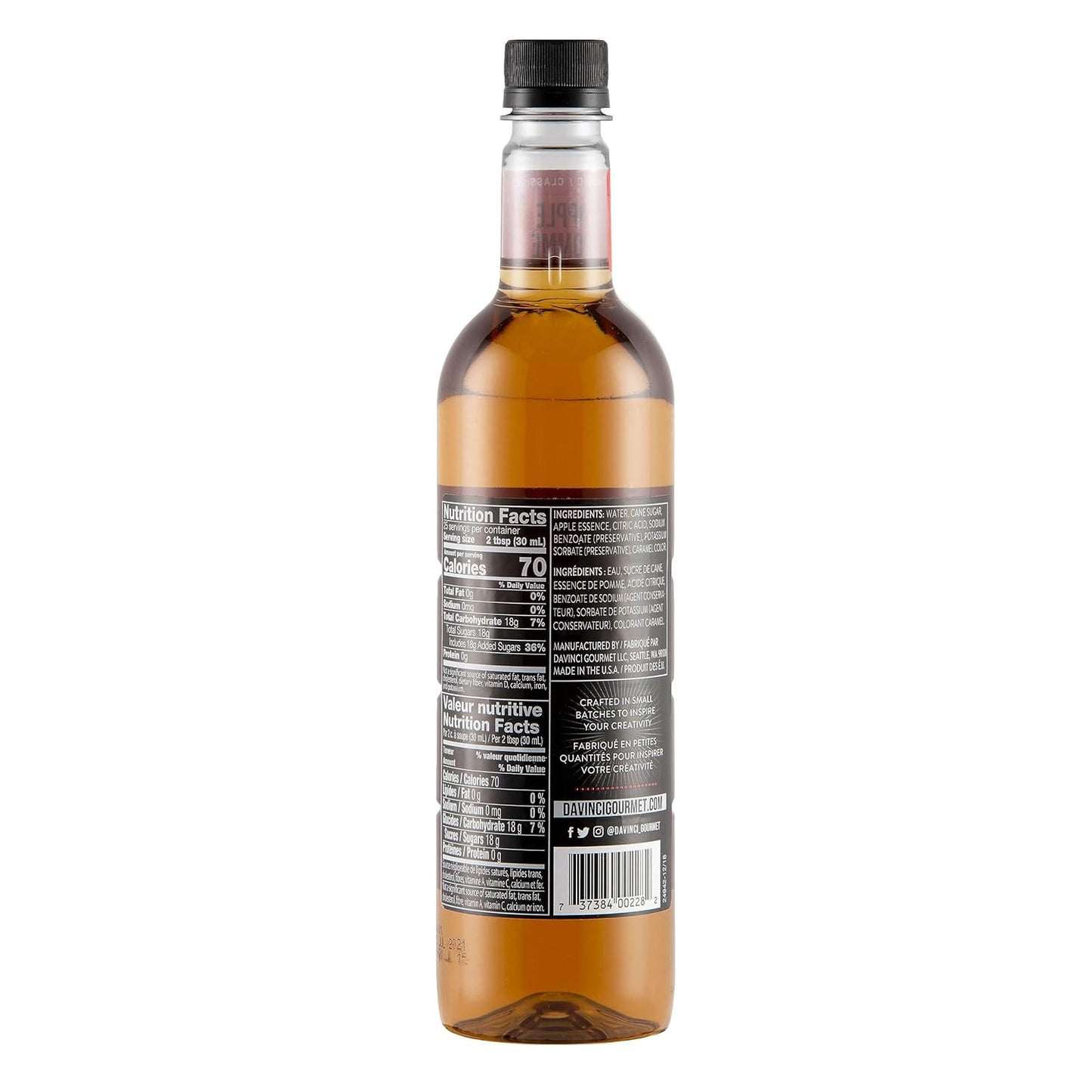 DaVinci Gourmet Classic Apple Syrup, 25.4 Fluid Ounces (Pack of 4)