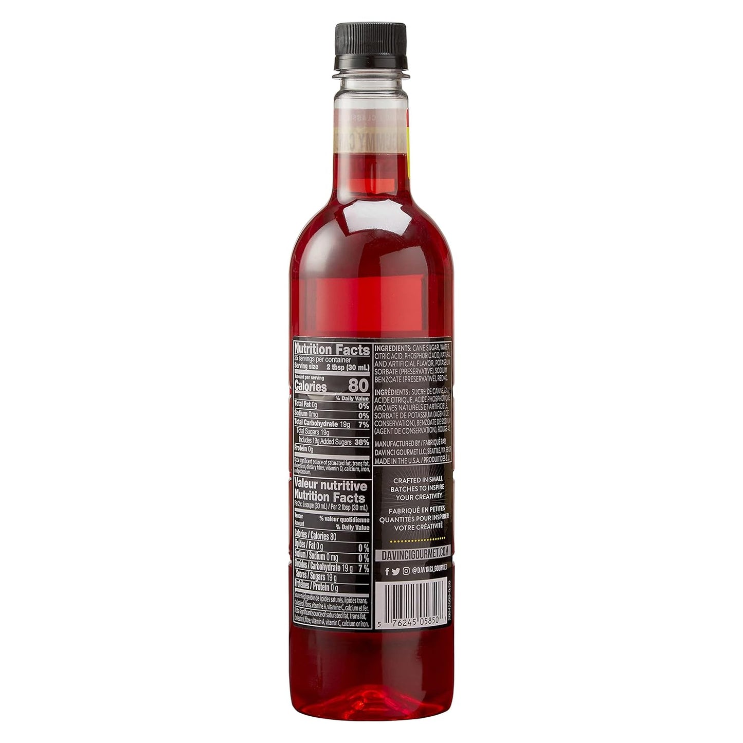 DaVinci Gourmet Sour Gummy Syrup, 25.4 Fluid Ounces (Pack of 1)