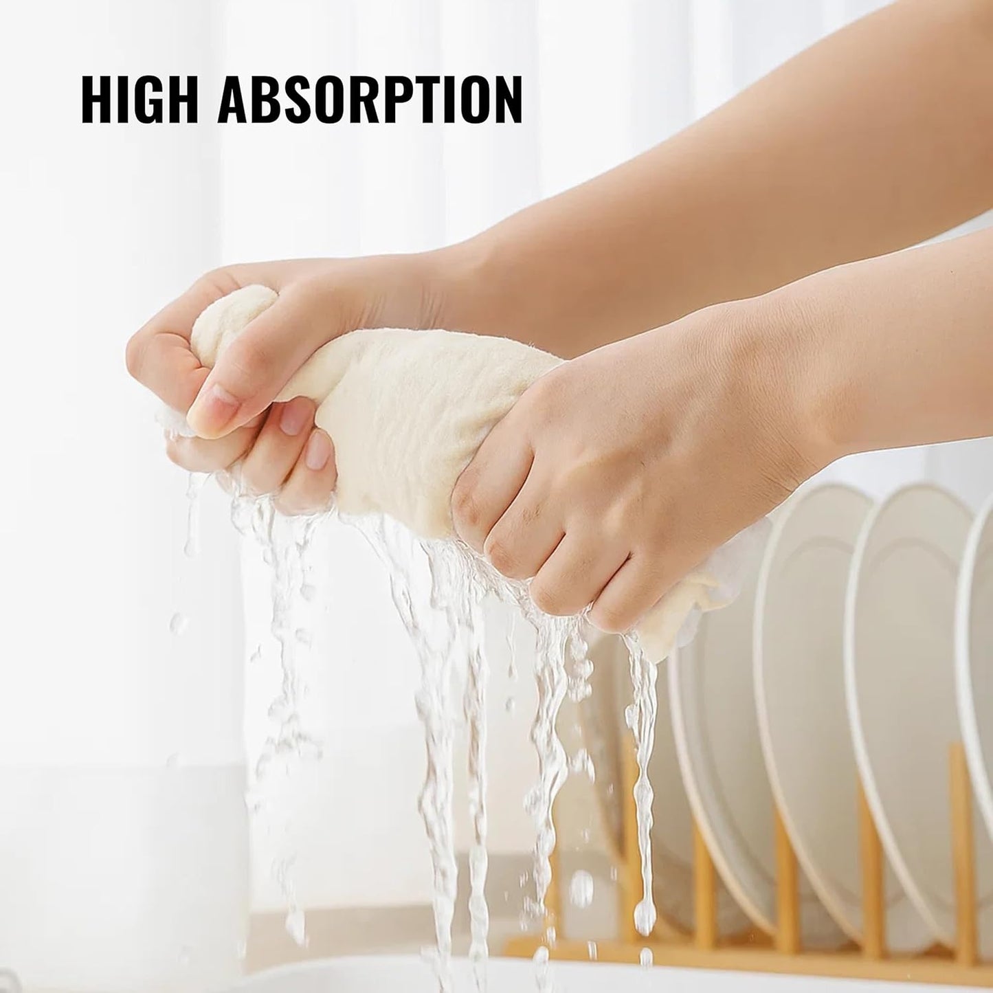 Dish Cloths Cotton| Kitchen Wash Cloth | Shop Towels Absorbent and Lint Free Flour Sack| Dishcloths for Kitchen Washing Dishes| Thick Absorbent Quick Dry Dish Rags | 50 Pack 13"x13" Natural
