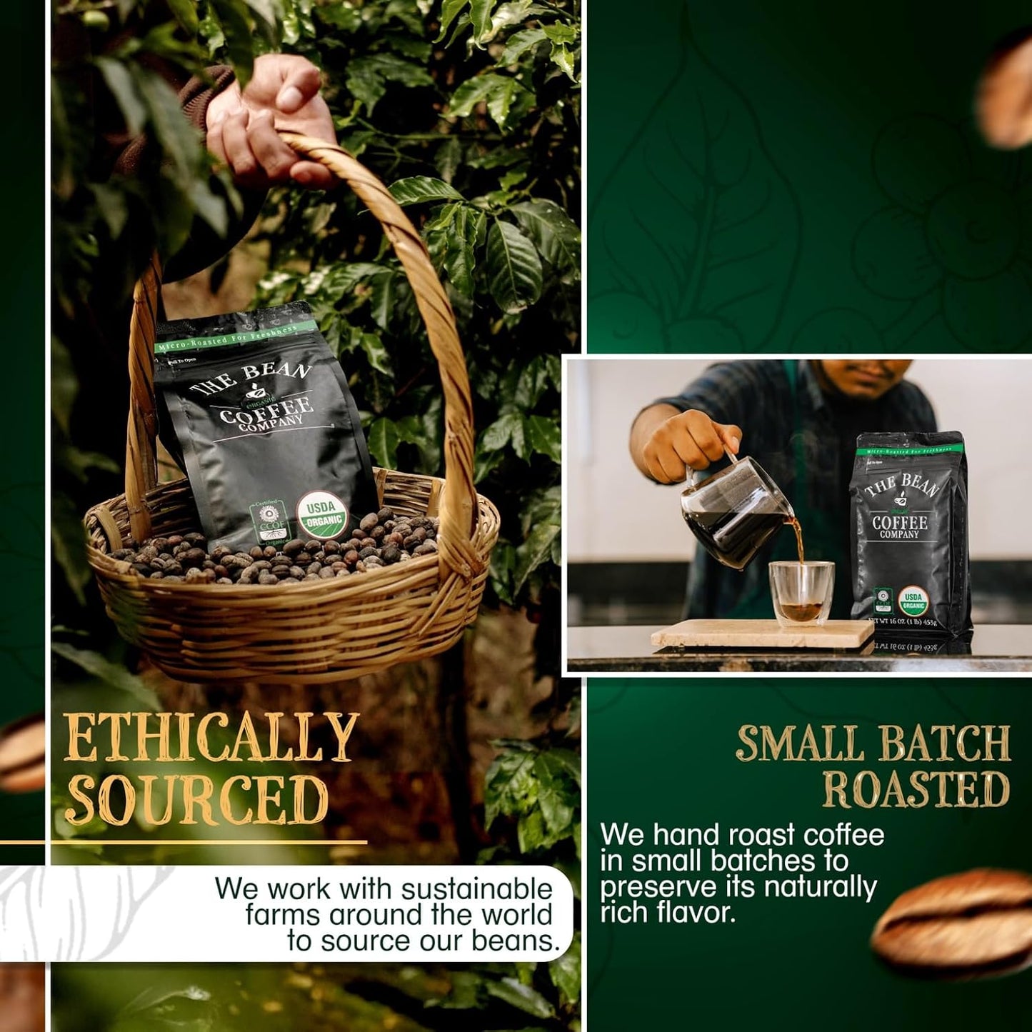 Le Bean Dark French Roast Whole Bean Coffee, 5-Pound Bag