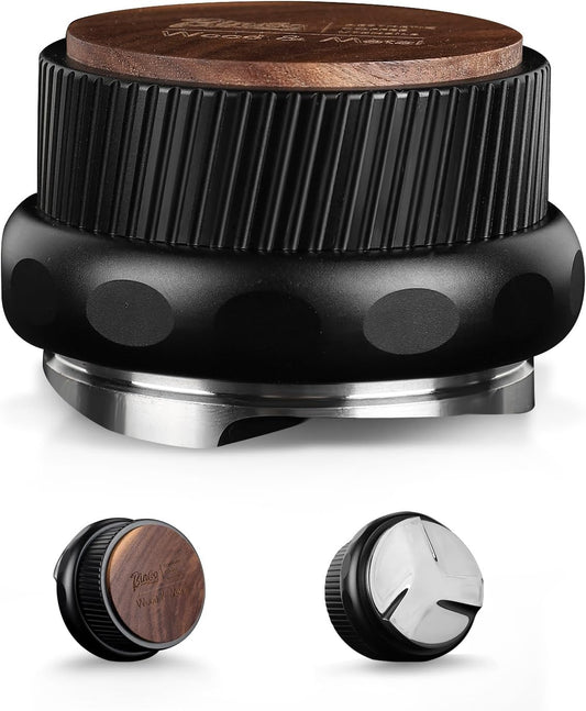 Bincoo 58mm Espresso Distribution Tool,Adjustable Depth Coffee Distribution-Espresso Coffee Leveler Tool for Bottomless Portafilter-Barista Espresso Accessories (58MM)