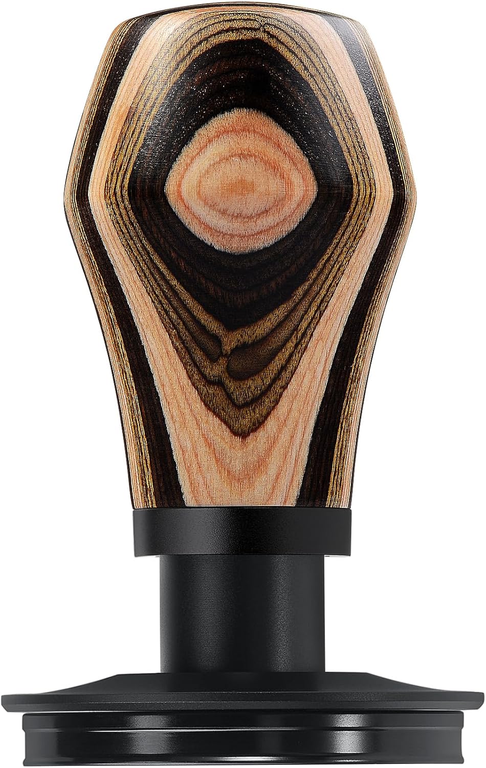 Normcore 53.3mm Coffee Tamper V4.1, Spring Loaded Tamper with Titanium PVD Coating Flat Base, Espresso Tamper Fits 54mm Breville Sage Portafilters, Colorful Wood Handle