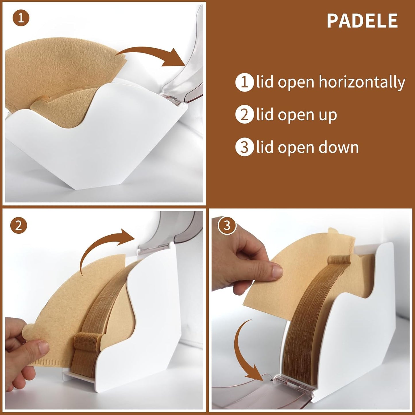 Coffee Filter Holder for Organizer and Coffee Station Accessories (White)