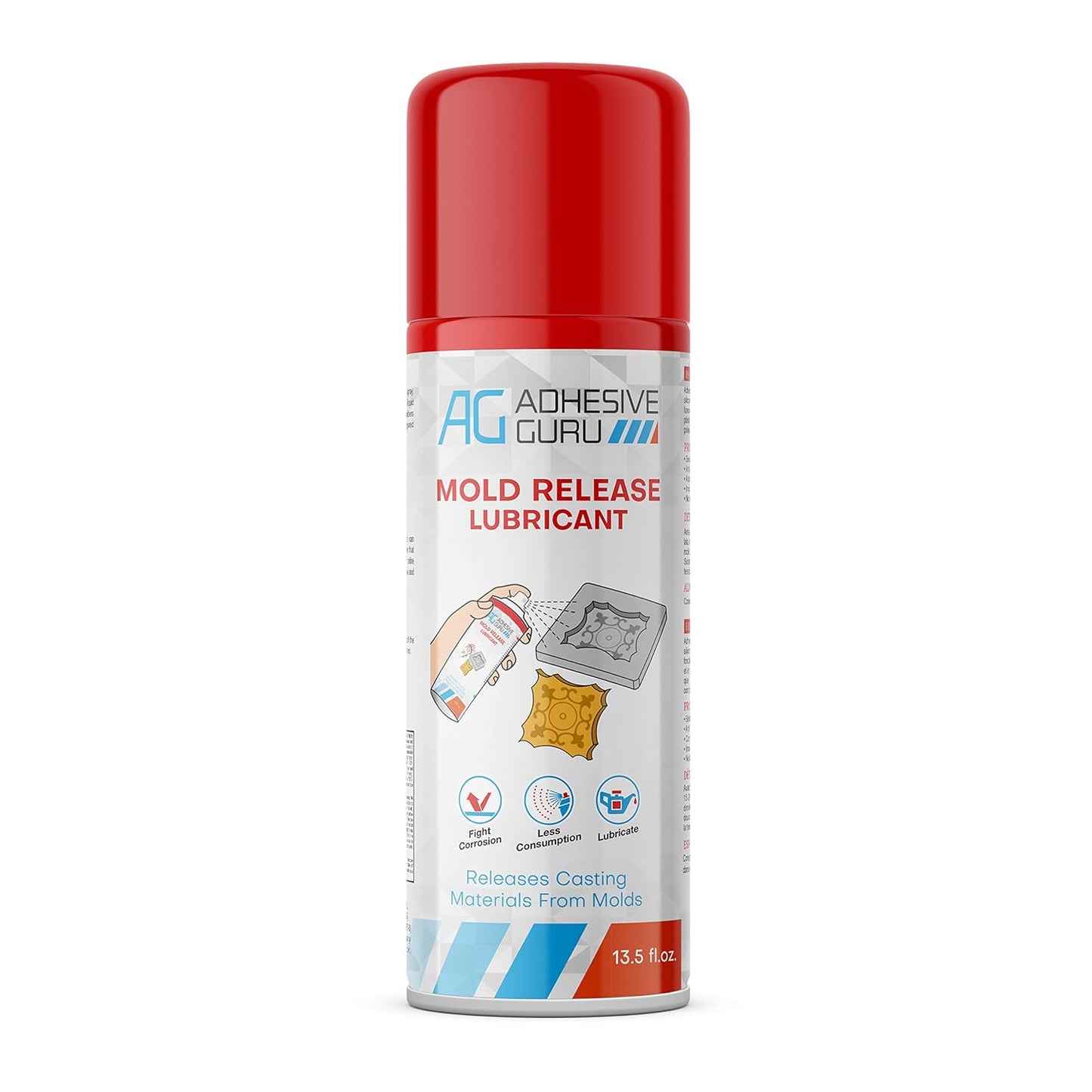 Silicone Mold Release Spray (13.5 fl oz / 400ml) Release Agent for Epoxy Resin, Candle & All Molds | Smooth, Non-Stick Lubricant for Easy Removal | 1 Pack