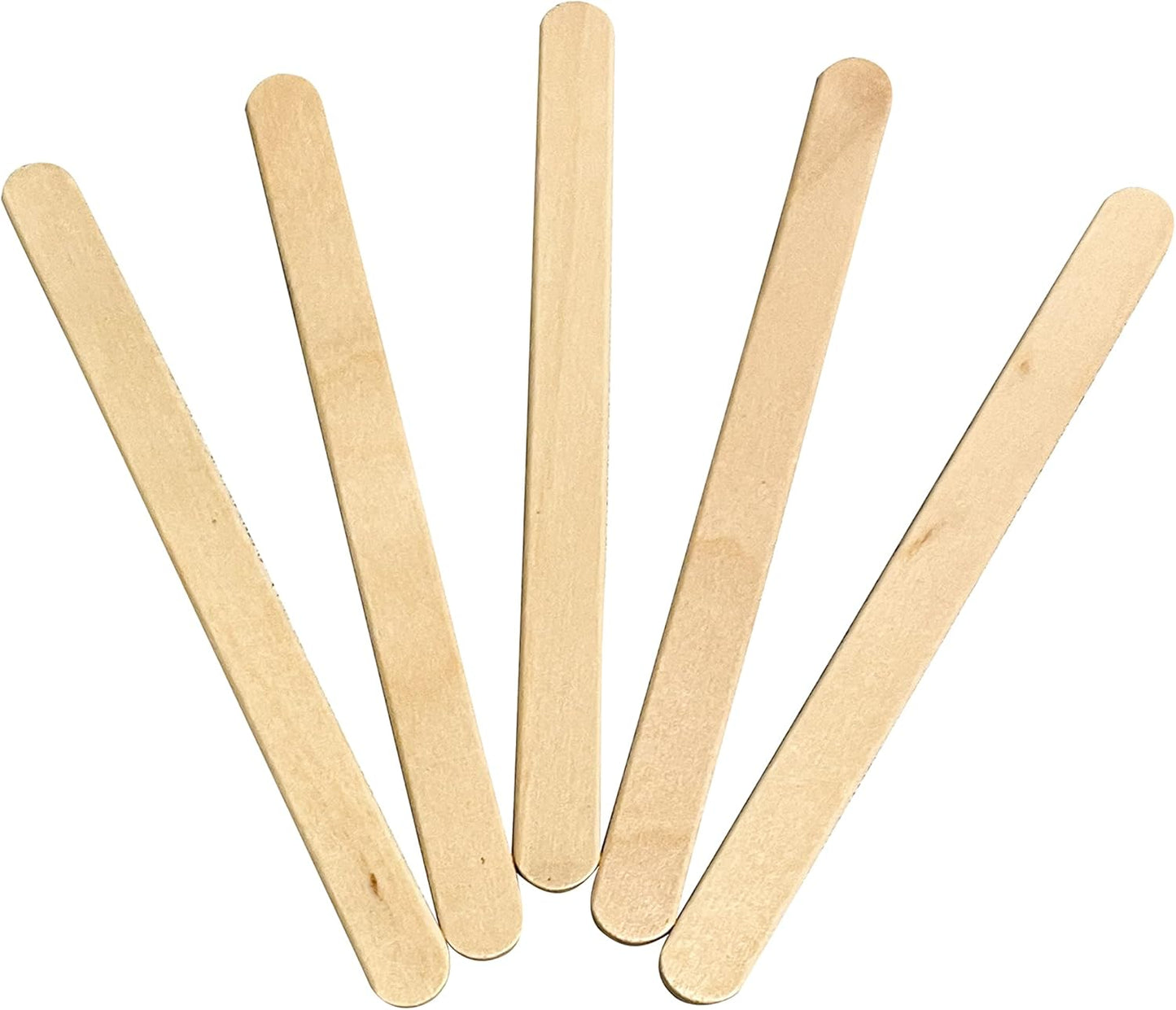 2000 Count | KingSeal Natural Birch Wood Coffee Beverage Stirrers, Stir Sticks, Waxing Sticks, Popsicle Sticks, 4.5 Inches, Round End - 2 Boxes x 1000 Stirrers