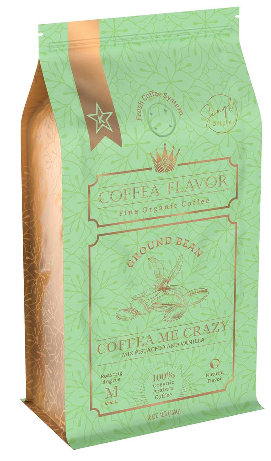 Flavored Ground Coffee – Organic 100% Arabica, Single Origin, 16oz Bags – by Coffea Flavor (standard, Coffea Me Crazy)