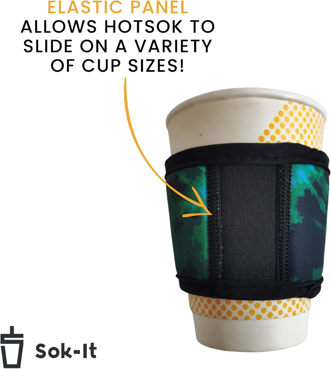 Sok It HotSok Coffee & Tea Reusable Insulated Neoprene Cup Sleeve (On Tour)